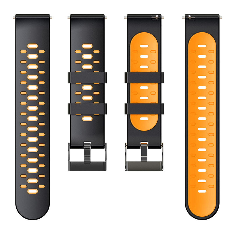 22mm 3 Rows Holes Bi-color Silicone Soft Watch Band for Samsung Galaxy Watch3 45mm Galaxy Watch 46mm Gear S3 Frontier Gear S3 Classic 22mm 3 Rows Holes Bi-color Silicone Soft Watch Band for Samsung Galaxy Watch3 45mm Galaxy Watch 46mm Gear S3 Frontier Gear S3 Classic
